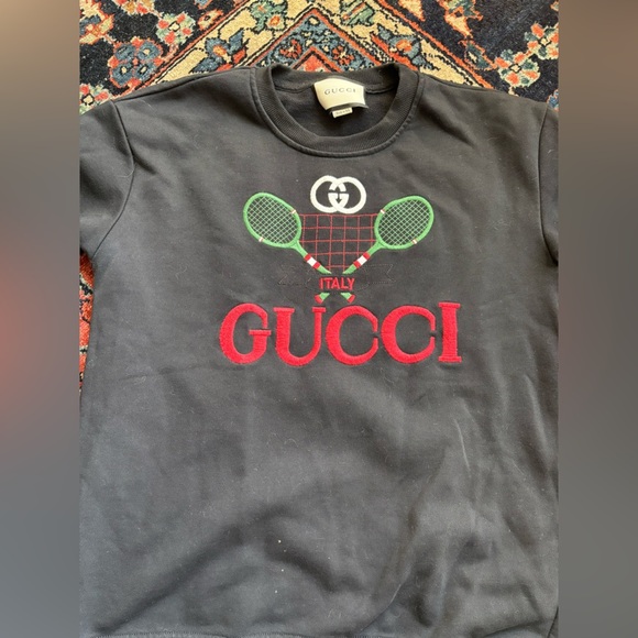 Women’s Gucci Black Tennis Sweatshirt XL - Picture 3 of 8
